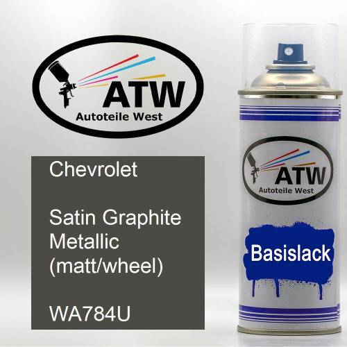 Chevrolet, Satin Graphite Metallic (matt/wheel), WA784U: 400ml Sprühdose, von ATW Autoteile West.